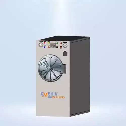 image of shiv machinery's Horizontal High-Pressure Cylindrical Steam Sterilizer