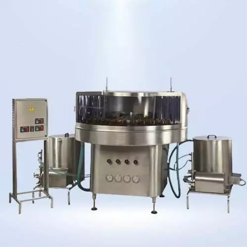 image of shiv machinery's rotary bottle washing machine