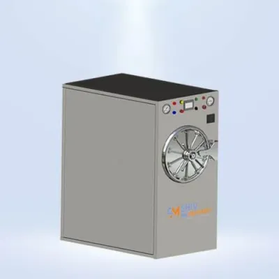 image of horizontal rectangular high pressure steam sterilzer