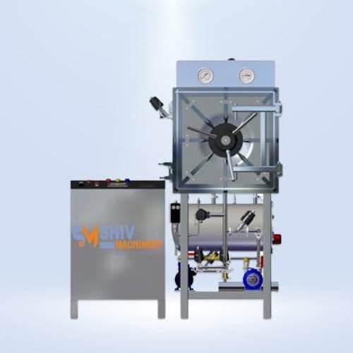 Horizontal (Rectangular) High Pressure Steam Sterilizer front view