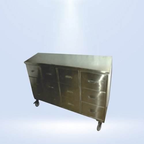 SS WORKING TABLE WITH DRAWER